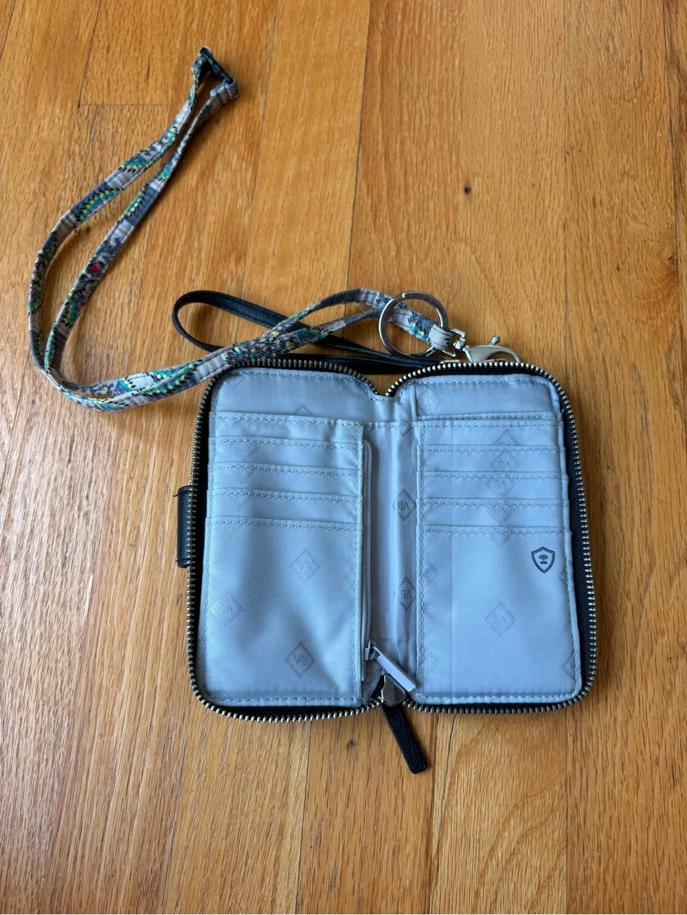 Vera Bradley Paisley Stripes RFID Wristlet Wallet